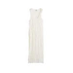 Totême Crinkled knit tank dress in White - Dresses - Scandinavian Minimalist Luxury at Luxury Shoes 