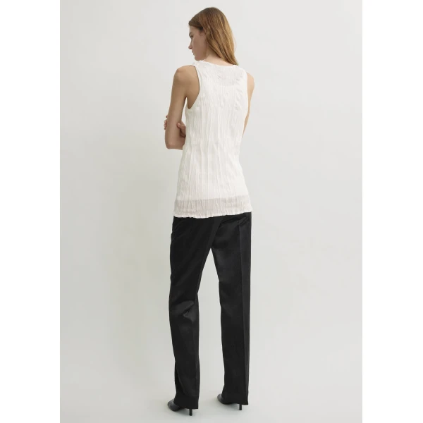 Totême Crinkled knit tank in White - Knitwear - Scandinavian Minimalist Luxury at Luxury Shoes 
