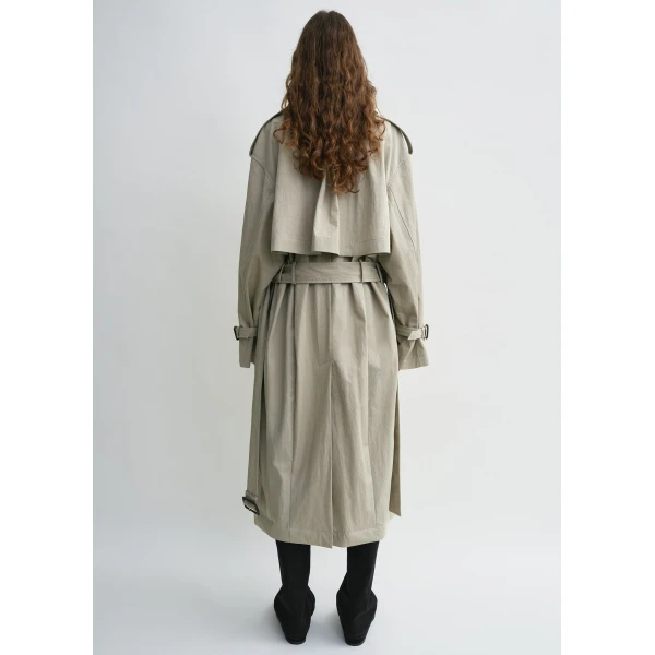 Totême Crisp summer trench in Clay - Coats - Scandinavian Minimalist Luxury at Luxury Shoes 