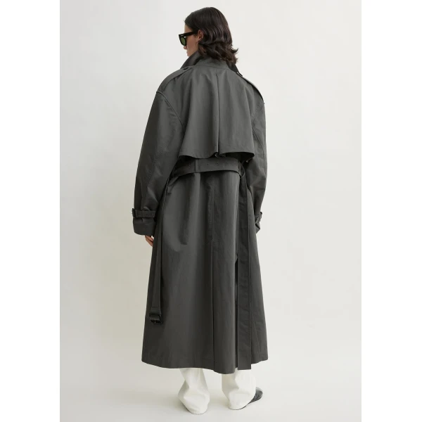 Totême Crisp summer trench in Taupe - Coats - Scandinavian Minimalist Luxury at Luxury Shoes 