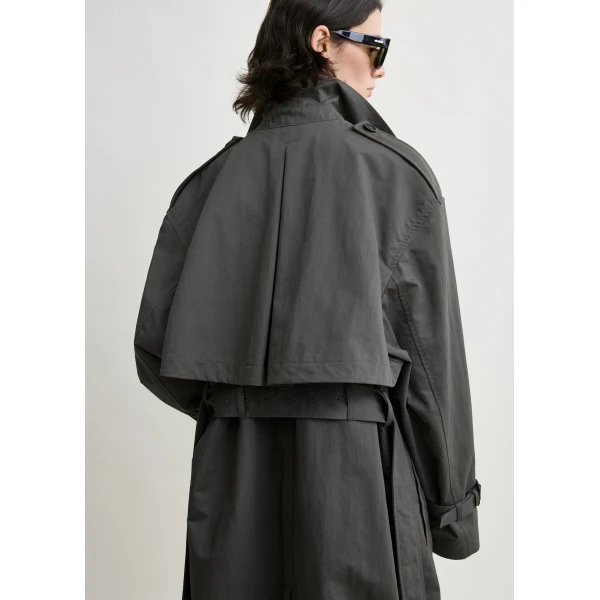 Totême Crisp summer trench in Taupe - Coats - Scandinavian Minimalist Luxury at Luxury Shoes 