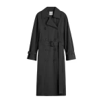Totême Crisp summer trench in Washed black - Coats - Scandinavian Minimalist Luxury at Luxury Shoes 