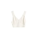 Totême Cropped satin camisole in Off-white - Tops - Scandinavian Minimalist Luxury at Luxury Shoes 