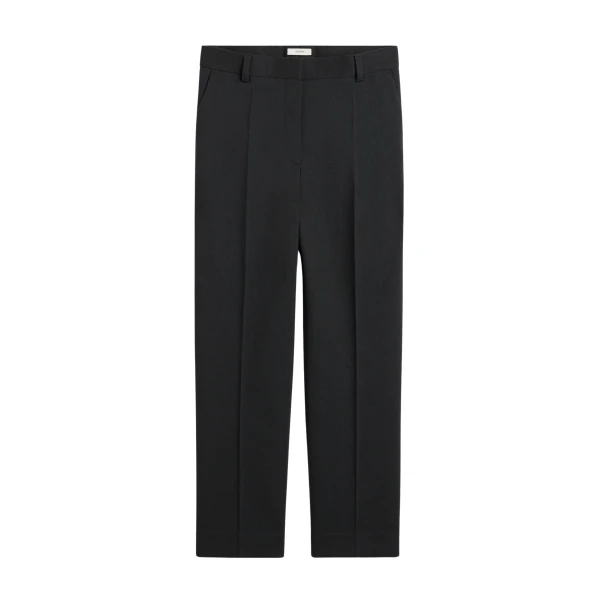 Totême Cropped suit trousers washed in Black - Pants - Scandinavian Minimalist Luxury at Luxury Shoes 