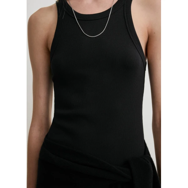 Totême Curved rib tank dress in Black - Dresses - Scandinavian Minimalist Luxury at Luxury Shoes 