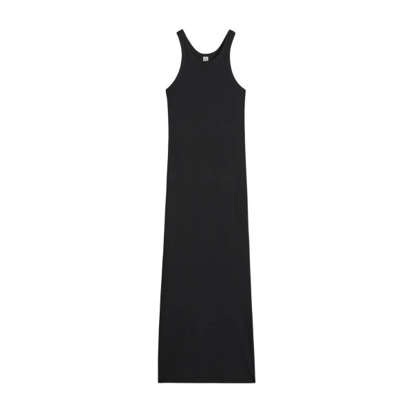 Totême Curved rib tank dress in Black - Dresses - Scandinavian Minimalist Luxury at Luxury Shoes 