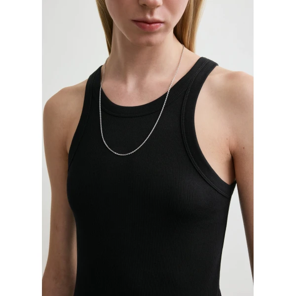 Totême Curved rib tank in Black - Tops - Scandinavian Minimalist Luxury at Luxury Shoes 