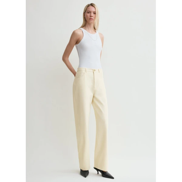 Totême Curved rib tank in White - Tops - Scandinavian Minimalist Luxury at Luxury Shoes 