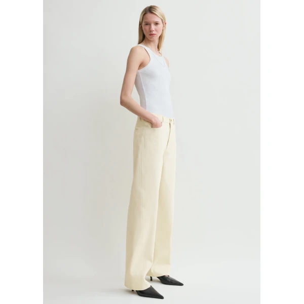 Totême Curved rib tank in White - Tops - Scandinavian Minimalist Luxury at Luxury Shoes 
