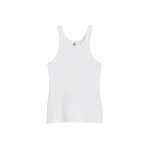 Totême Curved rib tank in White - Tops - Scandinavian Minimalist Luxury at Luxury Shoes 