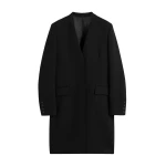 Totême Deep pleat coat in Black - Coats - Scandinavian Minimalist Luxury at Luxury Shoes 