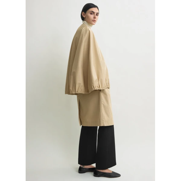 Totême Detachable cape coat in Beige - Coats - Scandinavian Minimalist Luxury at Luxury Shoes 