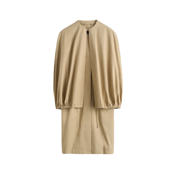 Totême Detachable cape coat in Beige - Coats - Scandinavian Minimalist Luxury at Luxury Shoes 