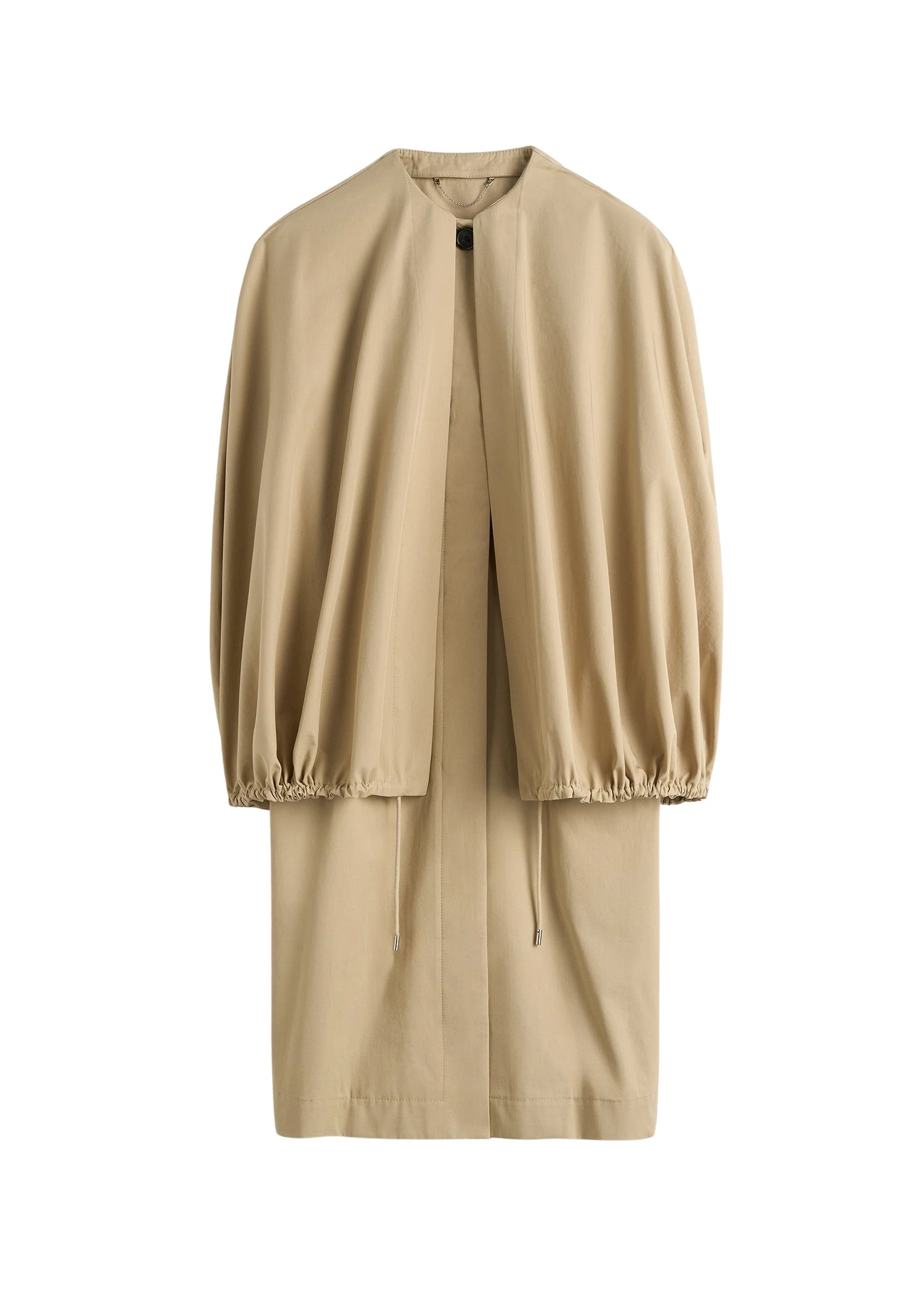 Toteme-Detachable-cape-coat-in-Beige38817_nobg Totême Detachable cape coat in Beige - Coats - Scandinavian Minimalist Luxury at Luxury Shoes