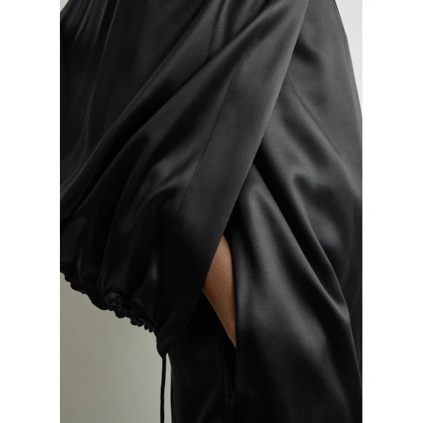 Totême Detachable cape evening coat in Black - Coats - Scandinavian Minimalist Luxury at Luxury Shoes 