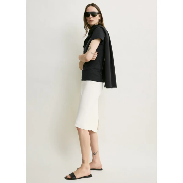 Totême Dipped knit skirt in White - Skirts - Scandinavian Minimalist Luxury at Luxury Shoes 