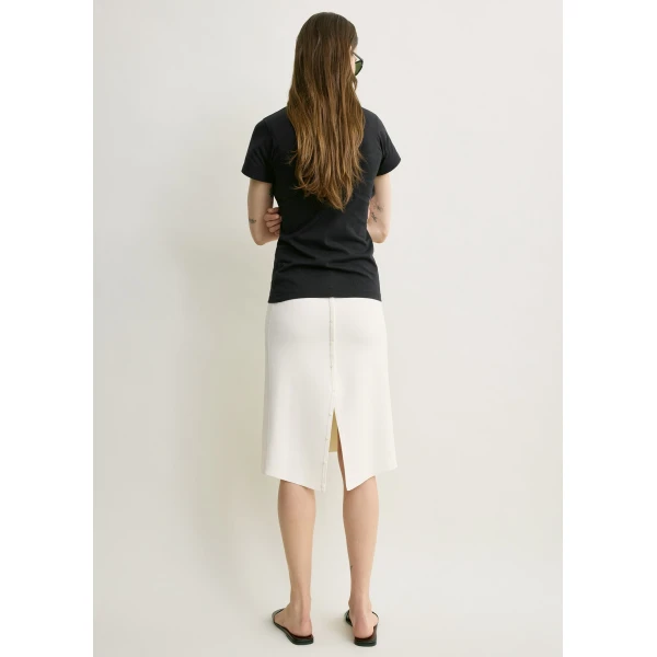 Totême Dipped knit skirt in White - Skirts - Scandinavian Minimalist Luxury at Luxury Shoes 