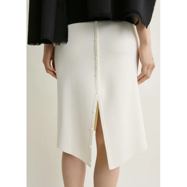 Totême Dipped knit skirt in White - Skirts - Scandinavian Minimalist Luxury at Luxury Shoes 