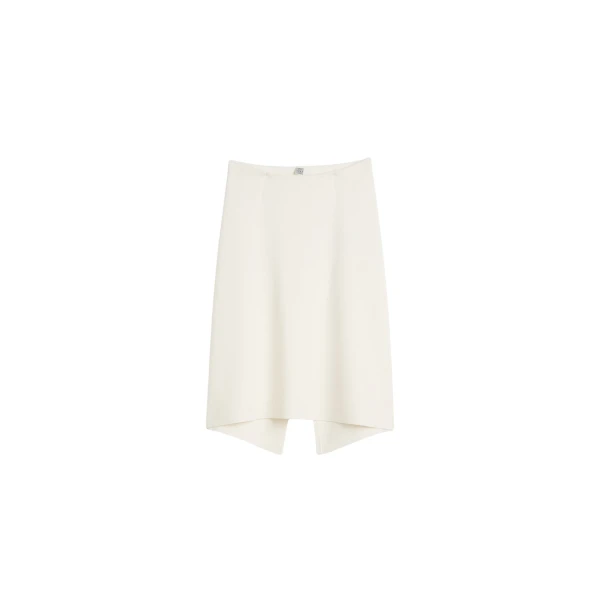 Totême Dipped knit skirt in White - Skirts - Scandinavian Minimalist Luxury at Luxury Shoes 