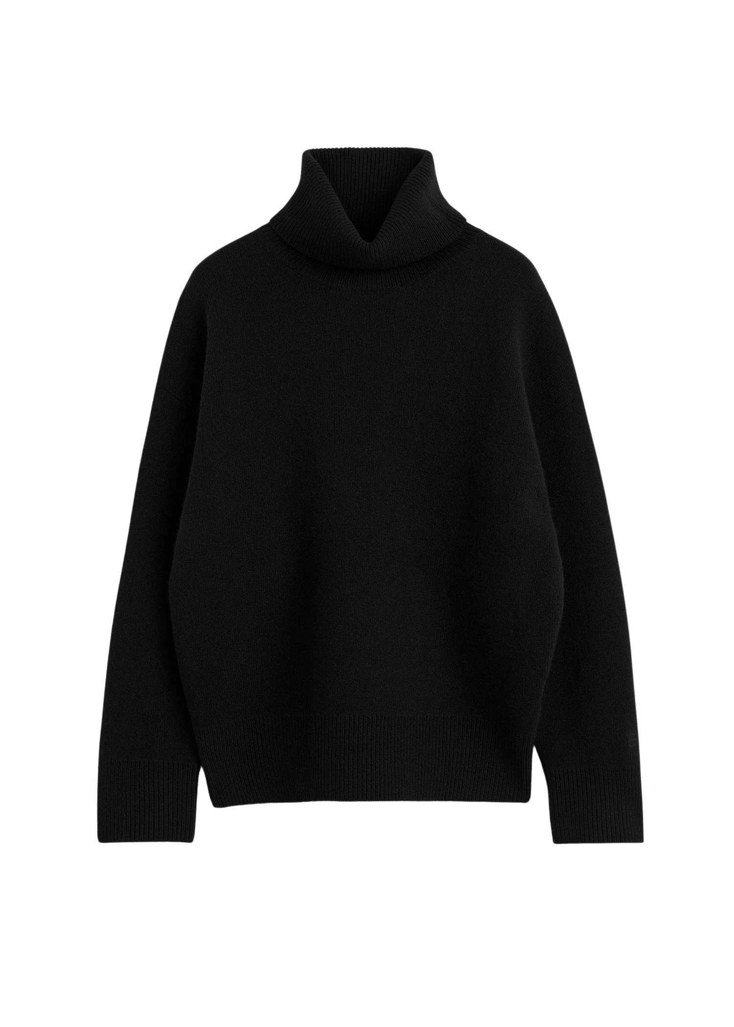 Toteme-Double-knit-turtleneck-in-Black98876_nobg Totême Double-knit turtleneck in Black - Knitwear - Scandinavian Minimalist Luxury at Luxury Shoes