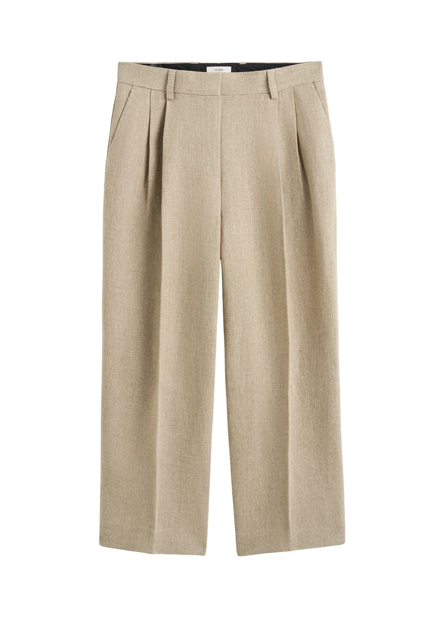 Toteme-Double-pleat-cropped-linen-trousers-in-Beige67530_nobg Totême Double-pleat cropped linen trousers in Beige - Pants - Scandinavian Minimalist Luxury at Luxury Shoes