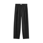 Toteme-Double-pleat-winter-trousers-charcoal-in-Charcoal-melange18274_nobg Totême Double-pleat winter trousers charcoal in Charcoal melange - Pants - Scandinavian Minimalist Luxury at Luxury Shoes