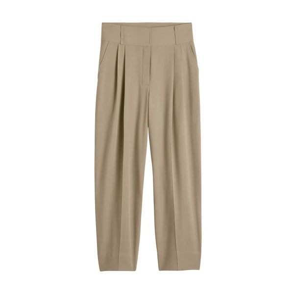 Totême Draped balloon trousers in Overcast beige - Pants - Scandinavian Minimalist Luxury at Luxury Shoes 