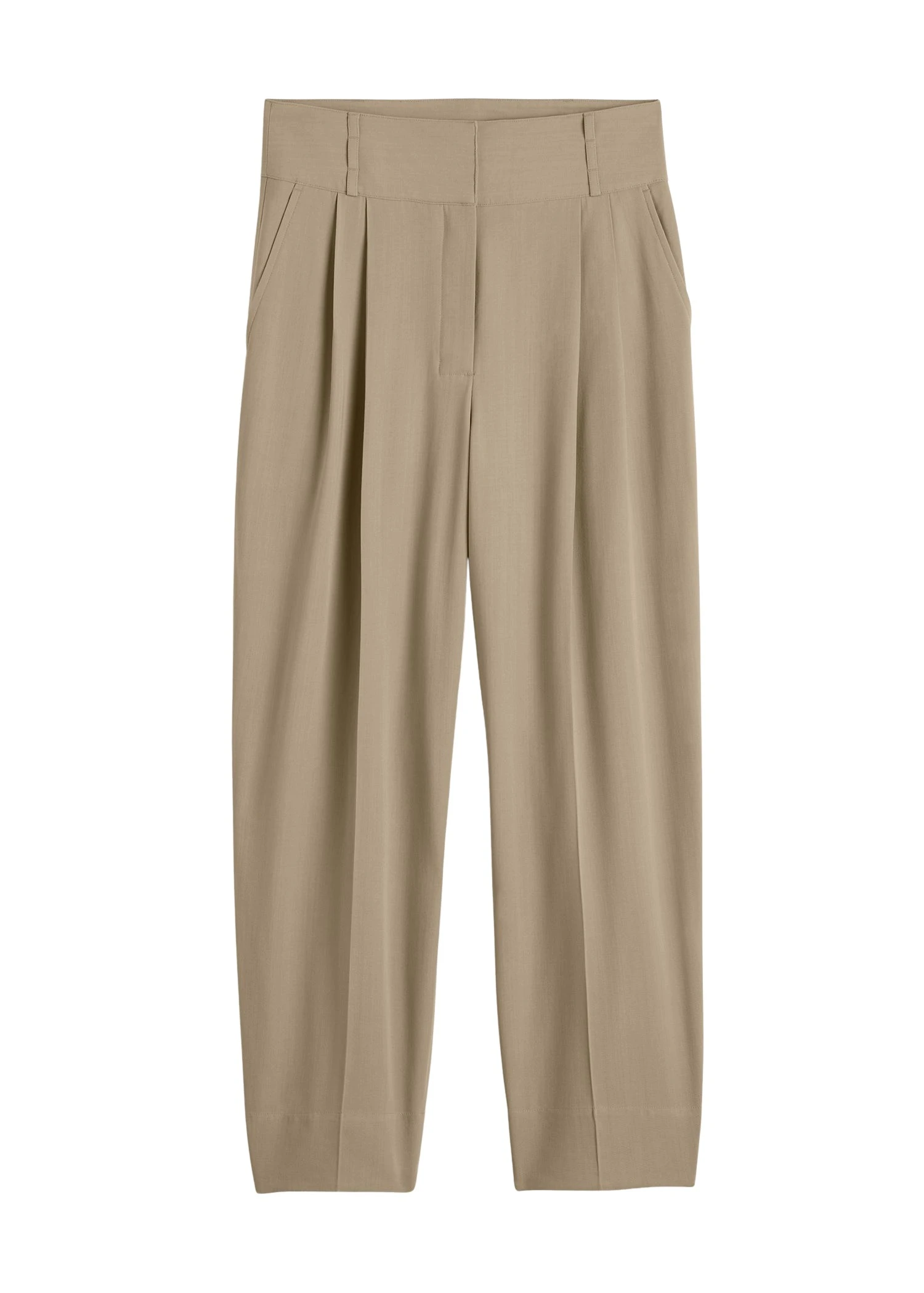 Toteme-Draped-balloon-trousers-in-Overcast-beige57025_nobg Totême Draped balloon trousers in Overcast beige - Pants - Scandinavian Minimalist Luxury at Luxury Shoes