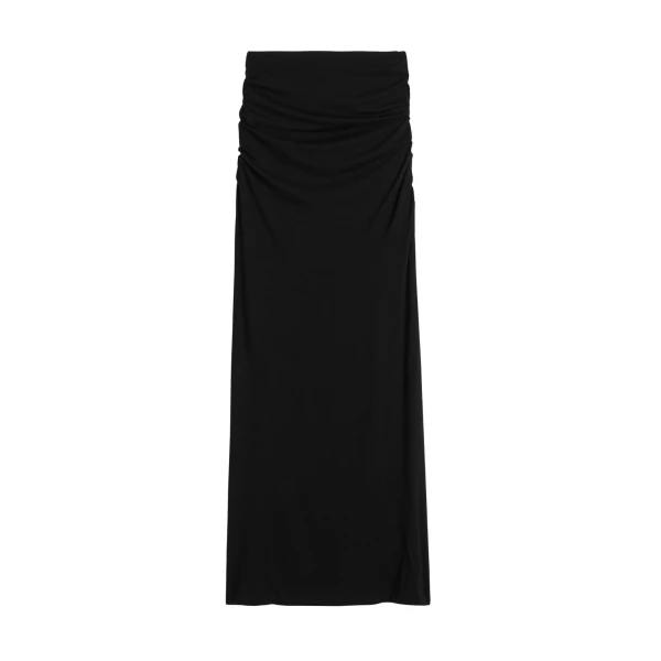 Totême Draped jersey skirt in Black - Skirts - Scandinavian Minimalist Luxury at Luxury Shoes 
