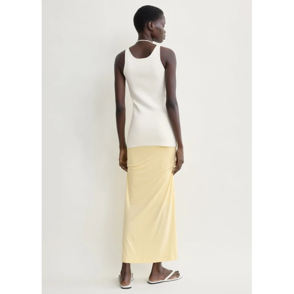 Totême Draped jersey skirt in Buttercup - Skirts - Scandinavian Minimalist Luxury at Luxury Shoes 