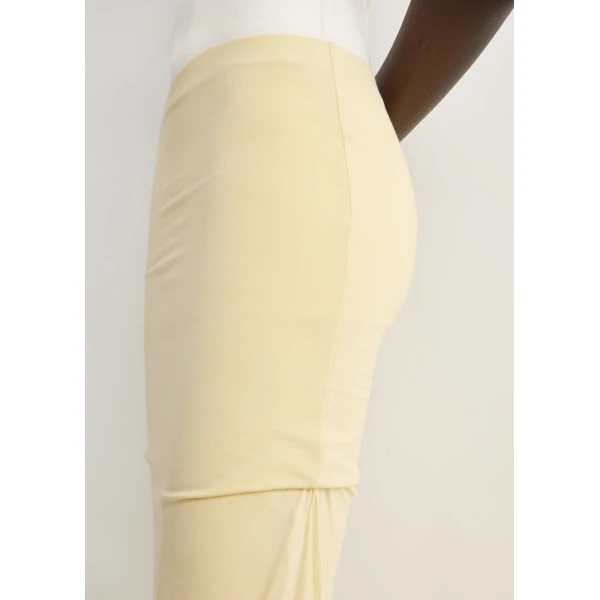Totême Draped jersey skirt in Buttercup - Skirts - Scandinavian Minimalist Luxury at Luxury Shoes 