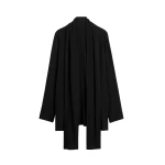 Totême Draped scarf blouse in Black - Tops - Scandinavian Minimalist Luxury at Luxury Shoes 