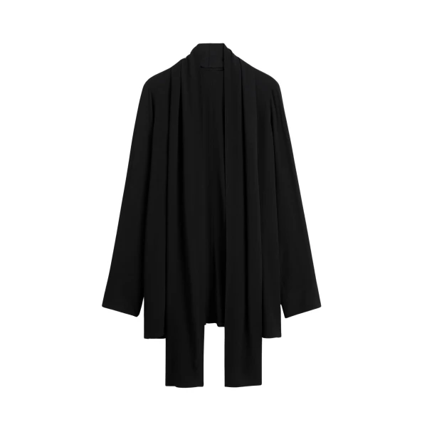 Totême Draped scarf blouse in Black - Tops - Scandinavian Minimalist Luxury at Luxury Shoes 