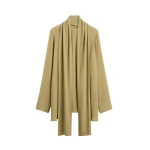 Totême Draped scarf blouse in Desert - Tops - Scandinavian Minimalist Luxury at Luxury Shoes 