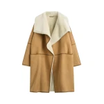 Toteme-Draped-shearling-coat-in-Tan14667_nobg Totême Draped shearling coat in Tan - Coats - Scandinavian Minimalist Luxury at Luxury Shoes