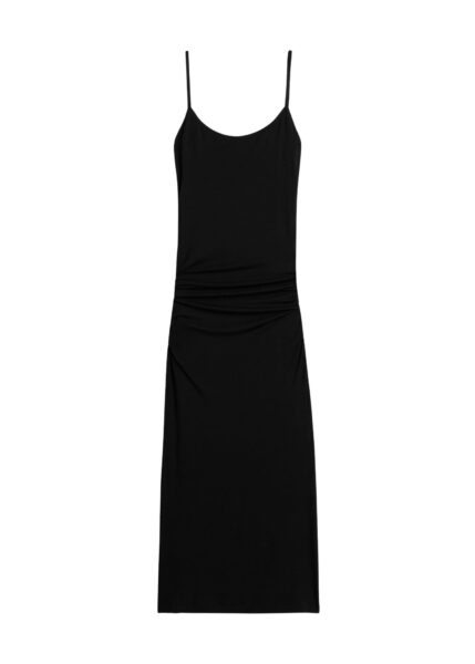 Totême Draped slip dress in Black - Dresses - Scandinavian Minimalist Luxury at Luxury Shoes 