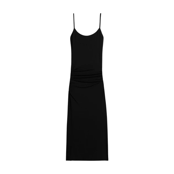 Totême Draped slip dress in Black - Dresses - Scandinavian Minimalist Luxury at Luxury Shoes 