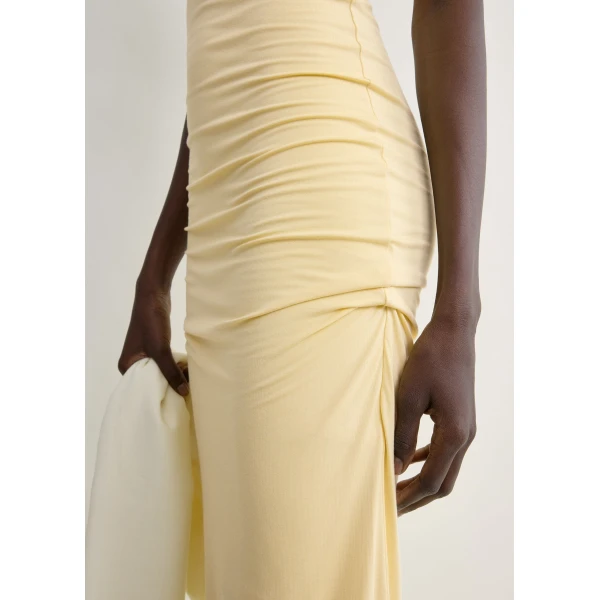 Totême Draped slip dress in Buttercup - Dresses - Scandinavian Minimalist Luxury at Luxury Shoes 