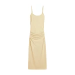 Totême Draped slip dress in Buttercup - Dresses - Scandinavian Minimalist Luxury at Luxury Shoes 
