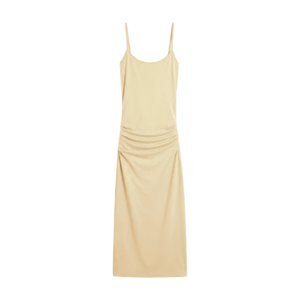 Totême Draped slip dress in Buttercup - Dresses - Scandinavian Minimalist Luxury at Luxury Shoes 
