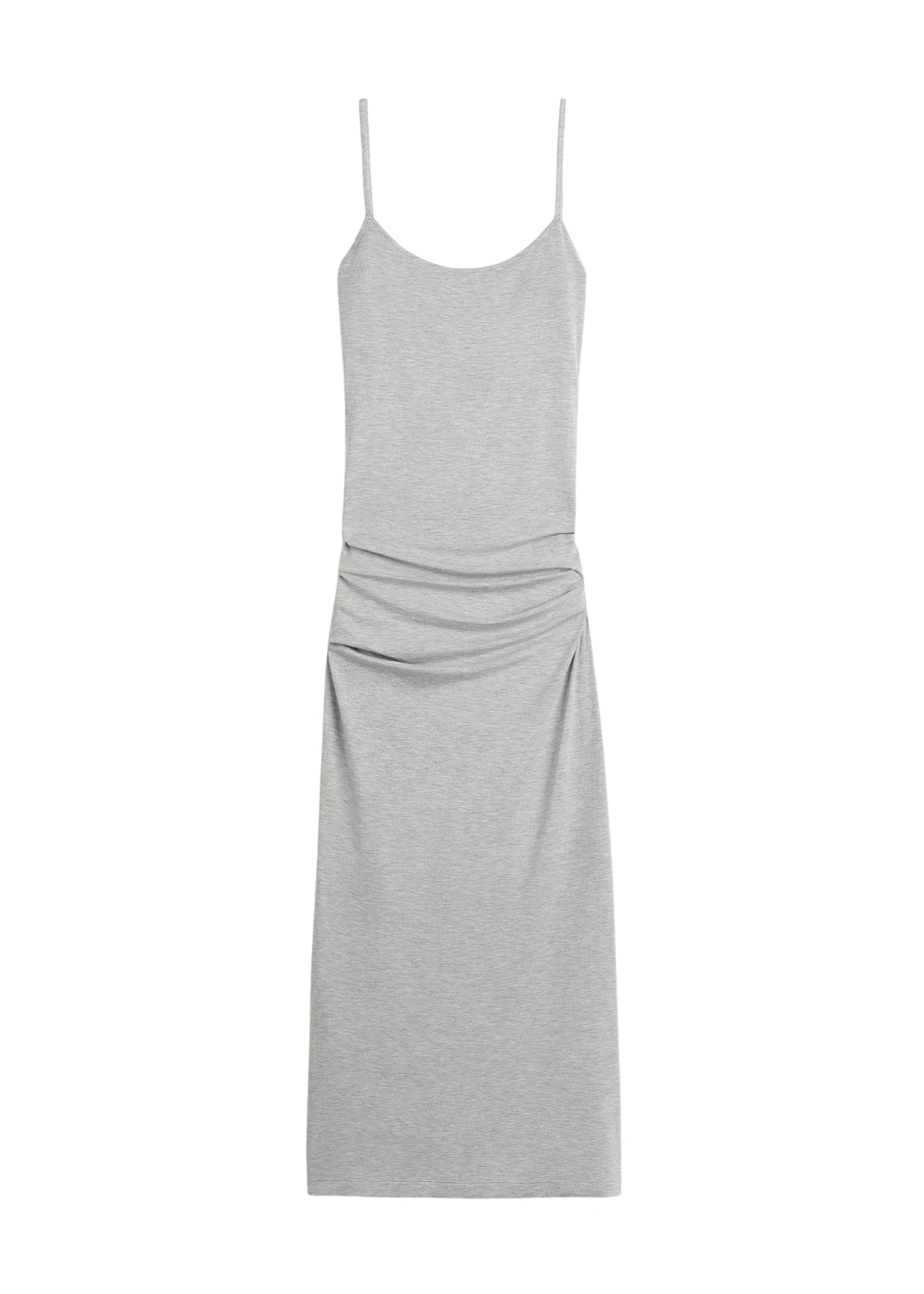 Toteme-Draped-slip-dress-pale-grey-melange-in-Pale-grey-melange79386_nobg Totême Draped slip dress pale grey mélange in Pale grey melange - Dresses - Scandinavian Minimalist Luxury at Luxury Shoes
