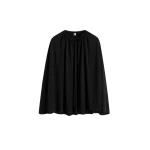 Toteme-Drawstring-cape-in-Black80153_nobg Totême Drawstring cape in Black - Knitwear - Scandinavian Minimalist Luxury at Luxury Shoes