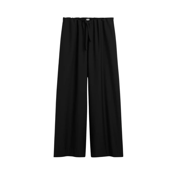 Totême Drawstring dinner trousers in Black - Pants - Scandinavian Minimalist Luxury at Luxury Shoes 