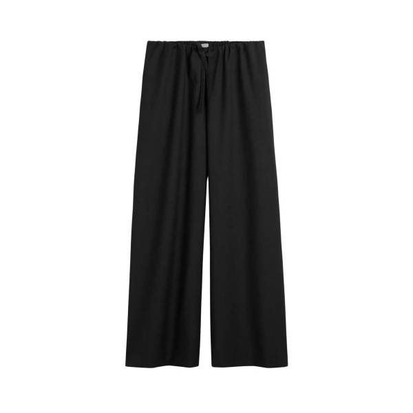 Totême Drawstring dinner trousers in Charcoal melange - Pants - Scandinavian Minimalist Luxury at Luxury Shoes 