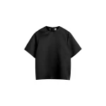 Totême Duchess satin tee in Black - Tops - Scandinavian Minimalist Luxury at Luxury Shoes 