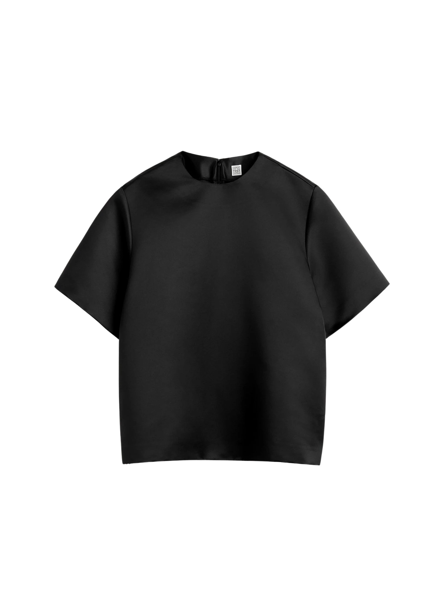Toteme-Duchess-satin-tee-in-Black37768_nobg Totême Duchess satin tee in Black - Tops - Scandinavian Minimalist Luxury at Luxury Shoes