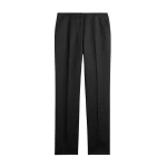 Totême Easy raw edge trousers in Black - Pants - Scandinavian Minimalist Luxury at Luxury Shoes 