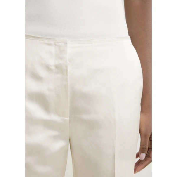 Totême Easy raw edge trousers in White - Pants - Scandinavian Minimalist Luxury at Luxury Shoes 