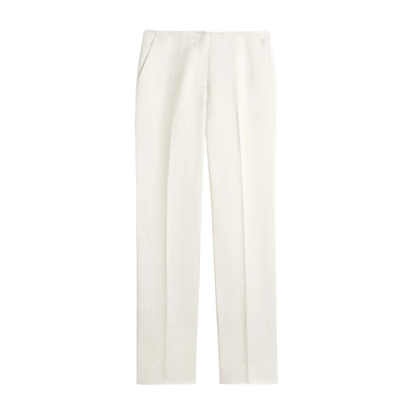 Totême Easy raw edge trousers in White - Pants - Scandinavian Minimalist Luxury at Luxury Shoes 
