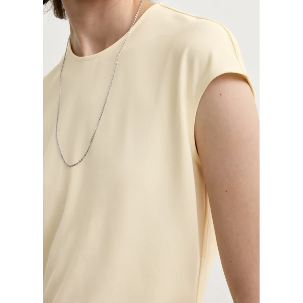 Totême Everyday top in Ecru - Tops - Scandinavian Minimalist Luxury at Luxury Shoes 